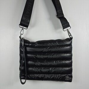 Samantha Brown Black Quilted Crossbody Bag – Lightweight Travel Purse, Wide Stra